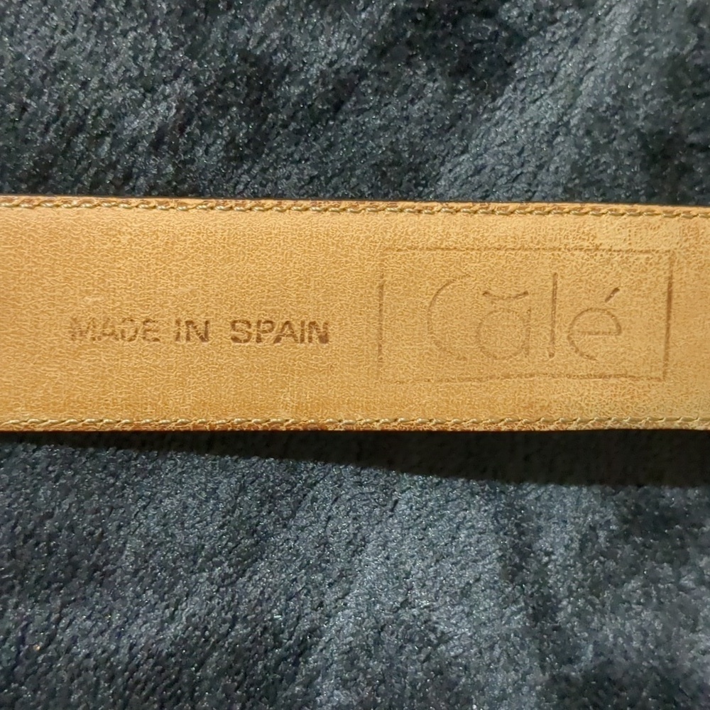 Cālé Genuine Lizard Skin Belt Size 32 (39") Brown Made in Spain - Picture 6 of 10